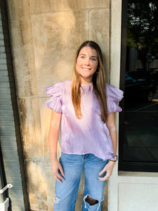 Lavender Shiny Blouse