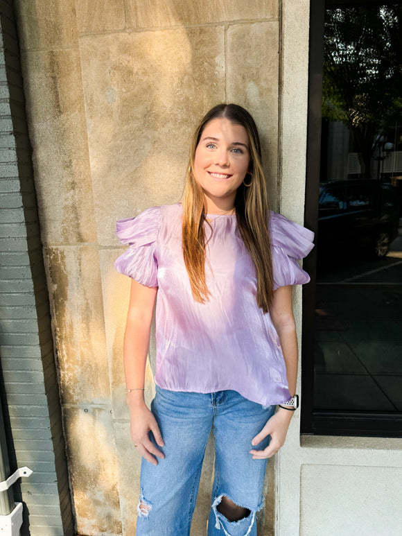 Lavender Shiny Blouse