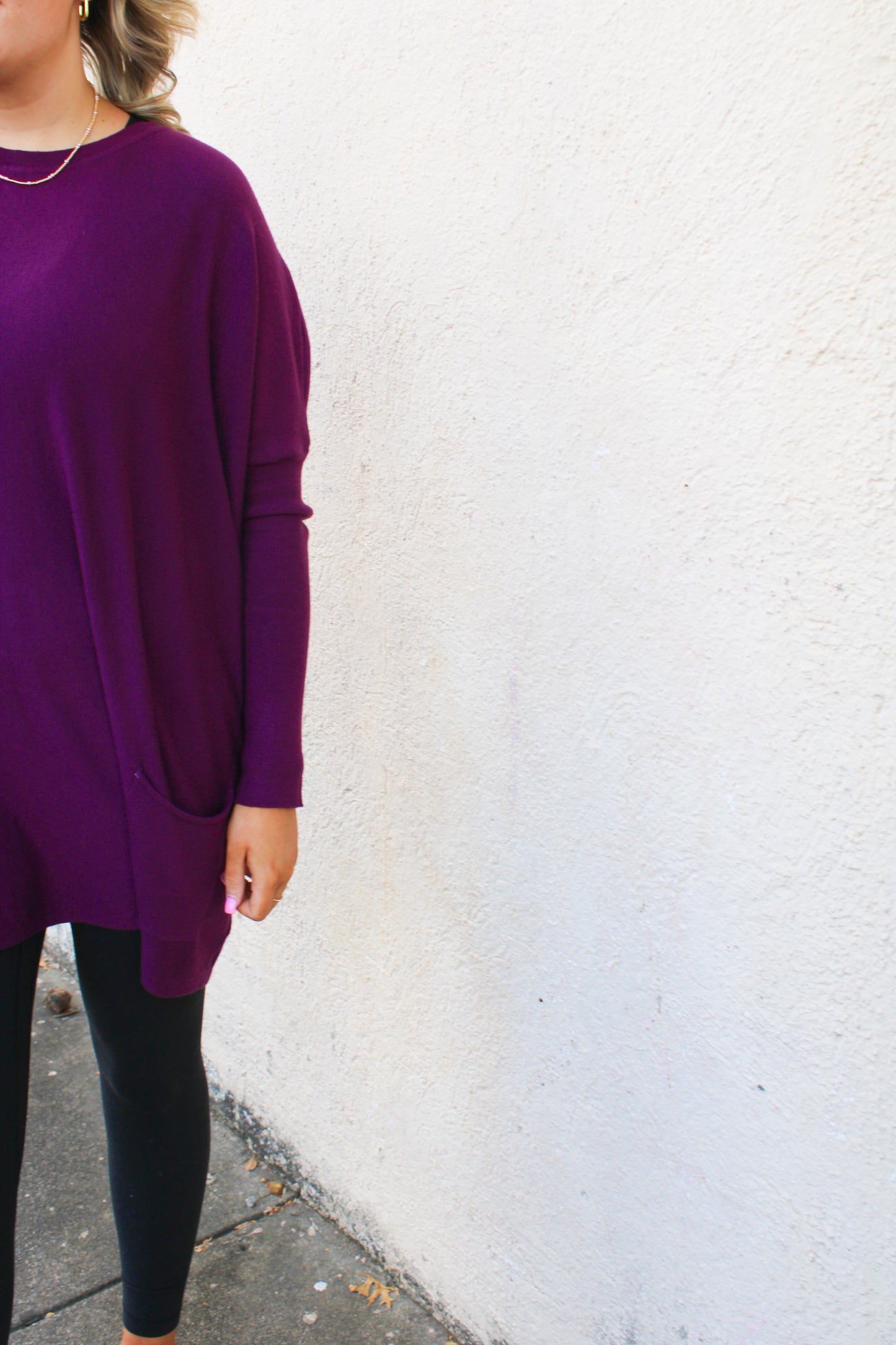 Purple Pocket Sweater