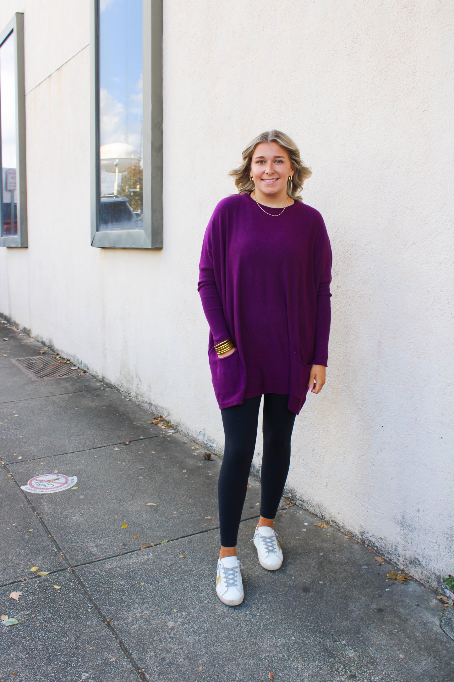 Purple Pocket Sweater