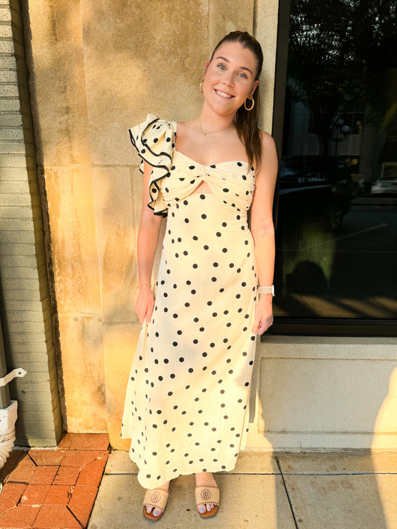 Cream Polka Dot Dress