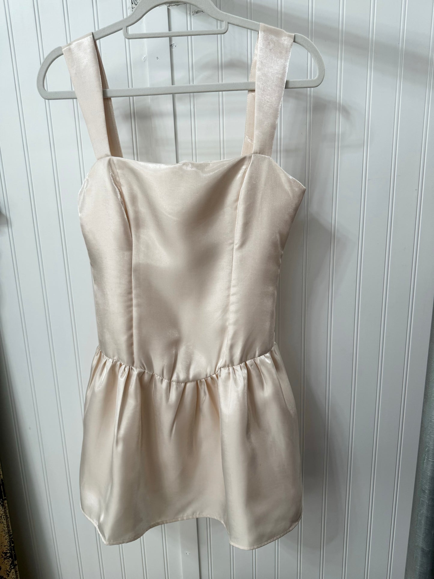 Cream Shimmer Dress