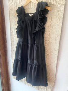 Black Ruffle Tier Dress