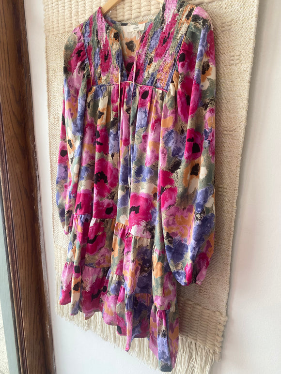 Bright Floral Tier Dress