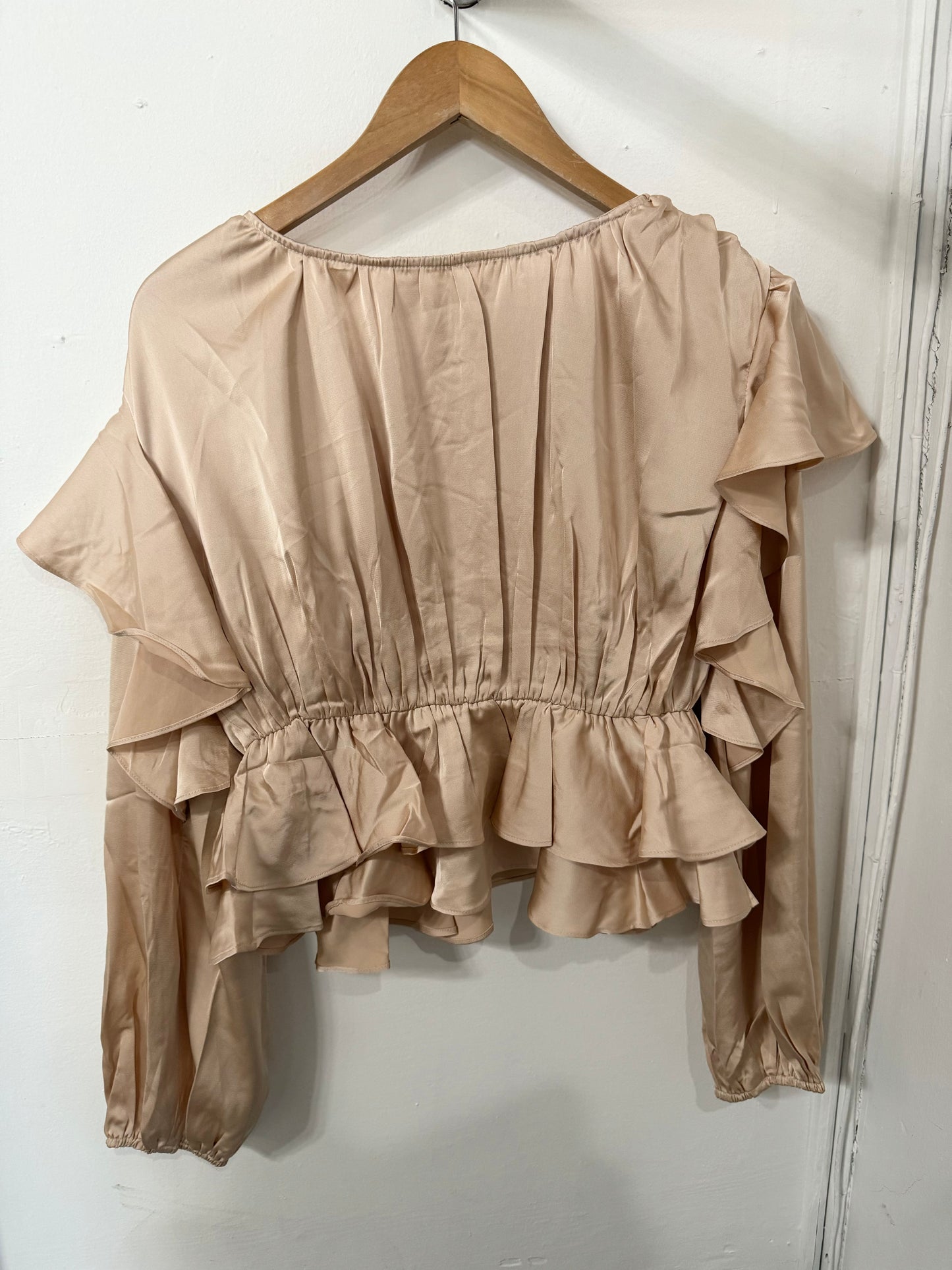 Champagne Ruffle Blouse