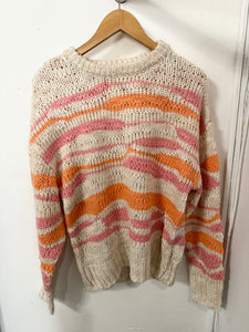Mango Stripe Knit Sweater