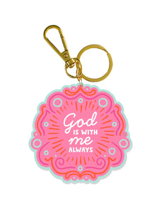 God Is With Me Acrylic Keychain