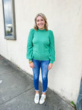 Rosemary Green Puff Top