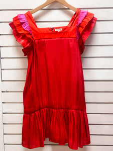 Shades Of Red Shimmer Dress