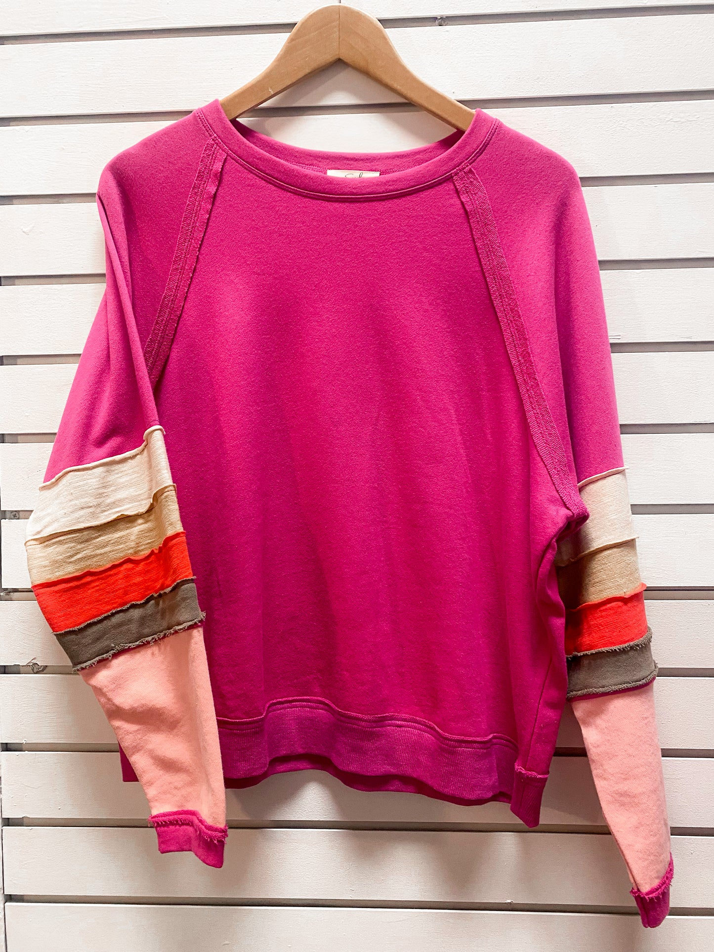 Fuchsia Color Sleeve Top