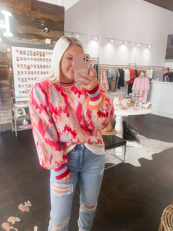 Colorful Marble Sweater