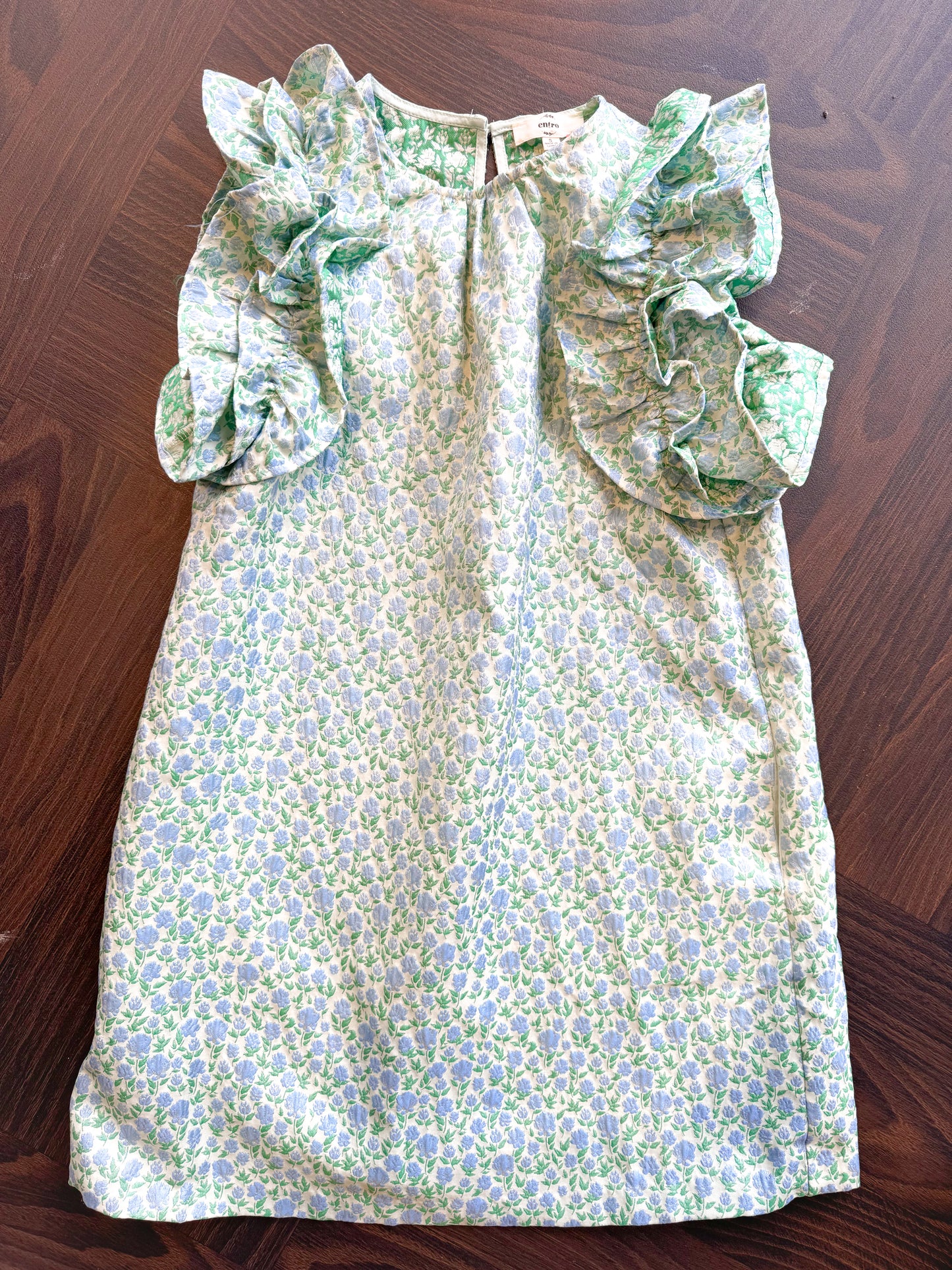 Green & Blue Floral Dress