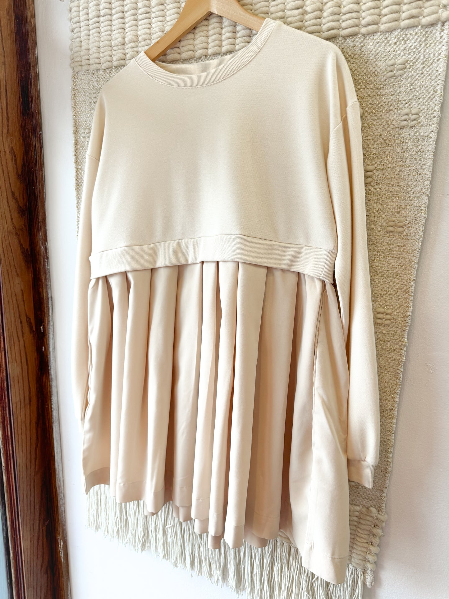 Stone Pleated Dress