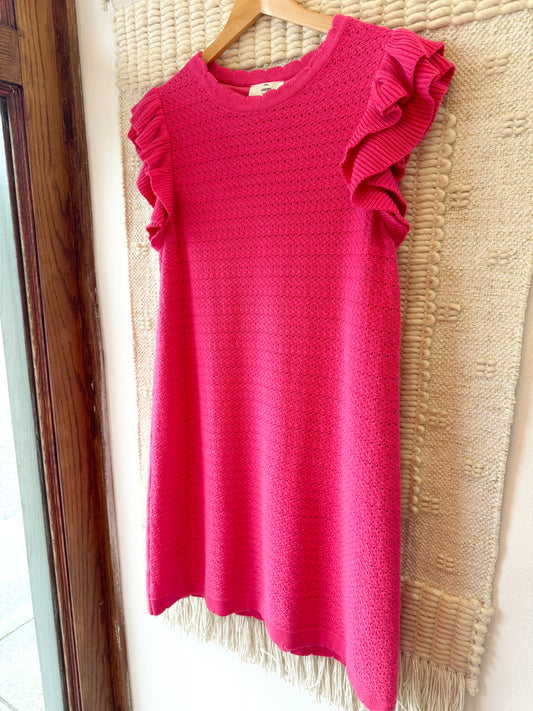 Hot Pink Sweater Dress