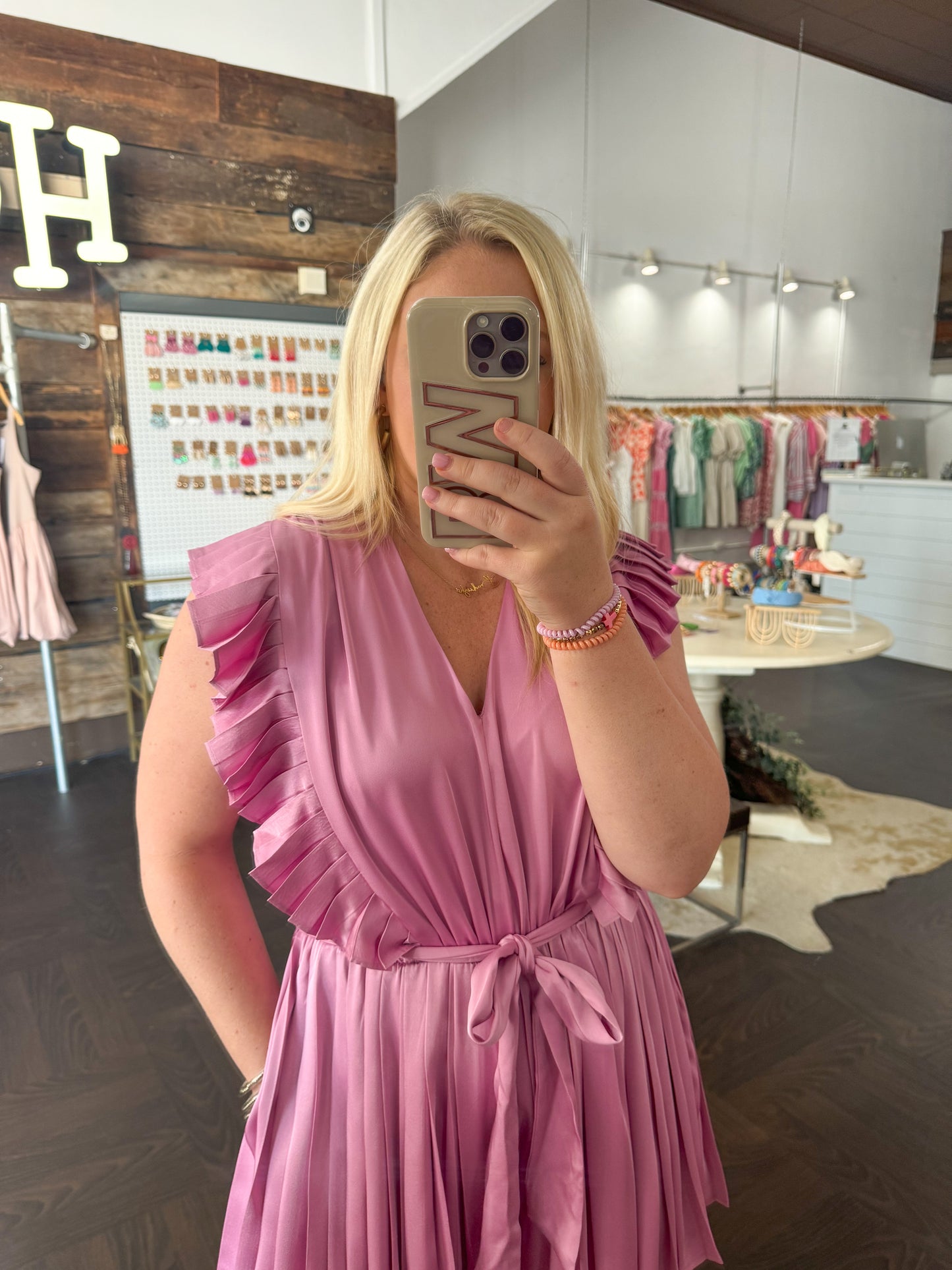 Lilac Satin Belt Romper