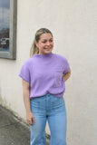 Lavender Pocket Sweater Top