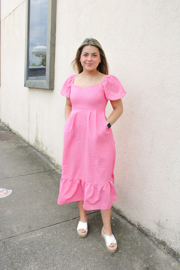 Bubble Pink Tier Dress