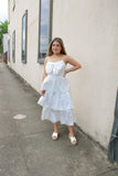 White Bow Strap Dress