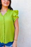 Avocado Ruffle Top