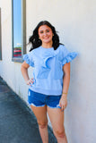 Baby Blue Bow Top