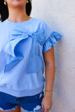 Baby Blue Bow Top