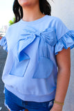 Baby Blue Bow Top