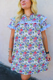 Floral Scallop Summer Dress