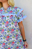 Floral Scallop Summer Dress