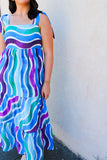 Blue Swirl Tier Dress