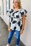 Black Fall Floral Top