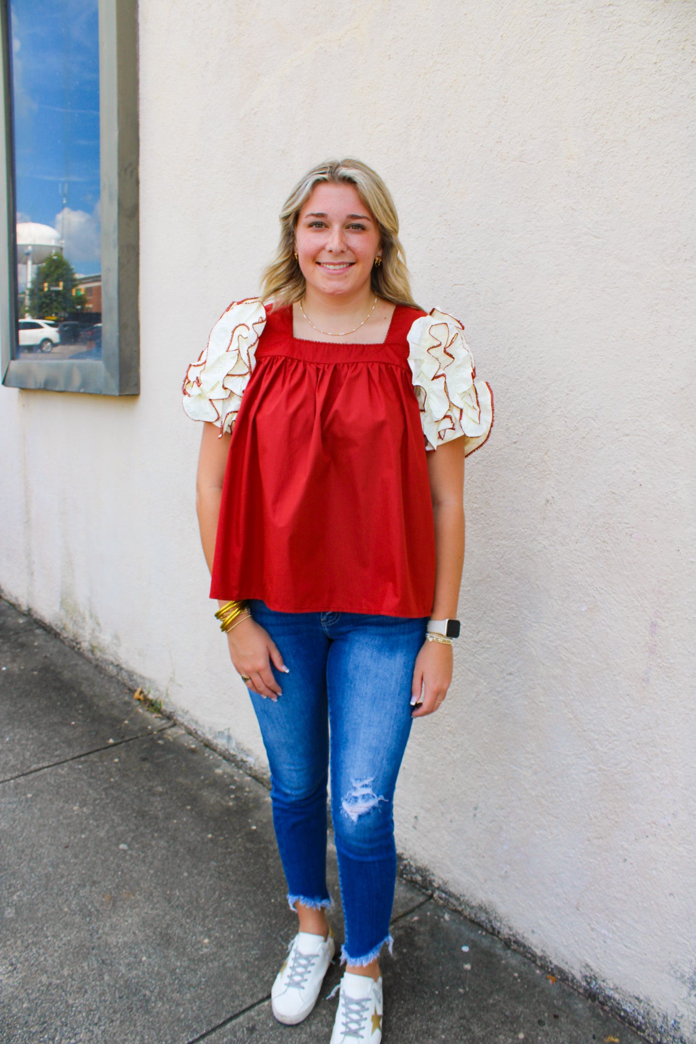 Brick & Ruffles Top