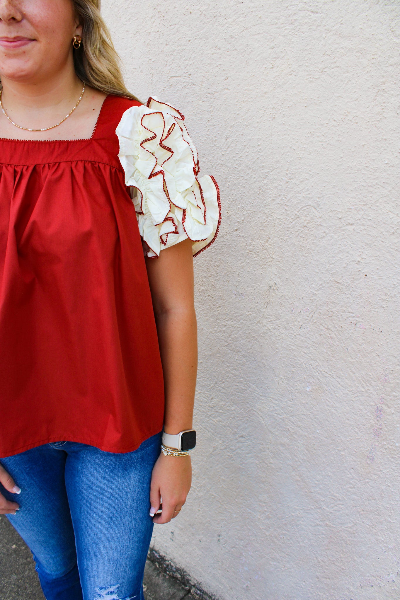 Brick & Ruffles Top