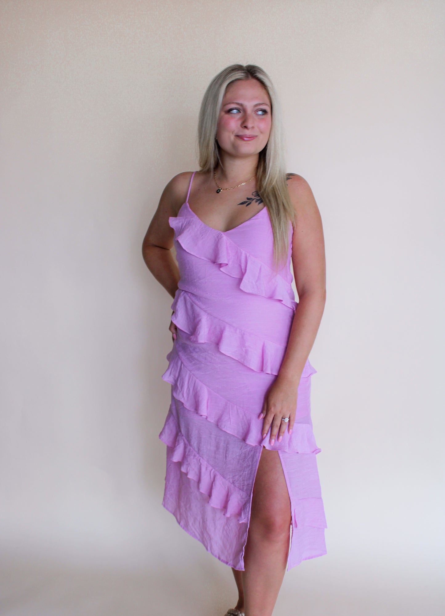 Lavender Ruffle Dress