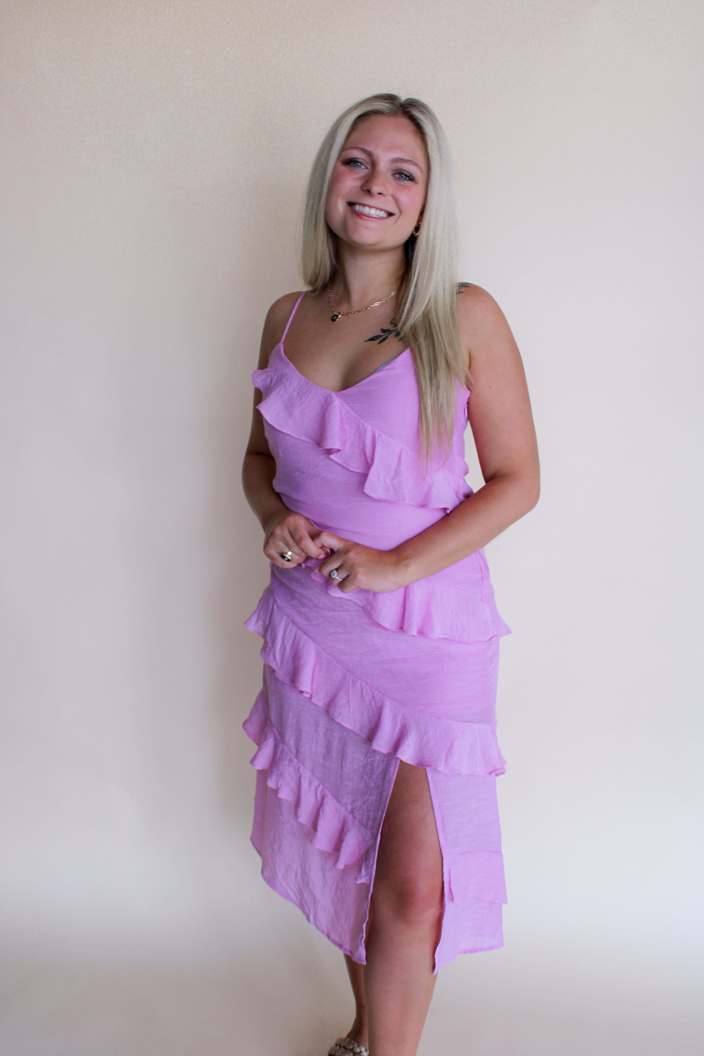 Lavender Ruffle Dress