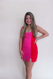 Red & Pink Athletic Dress