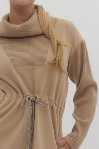 Taupe Casual Sweater Dress