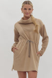 Taupe Casual Sweater Dress