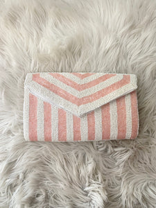 Pink & White Stripe Purse