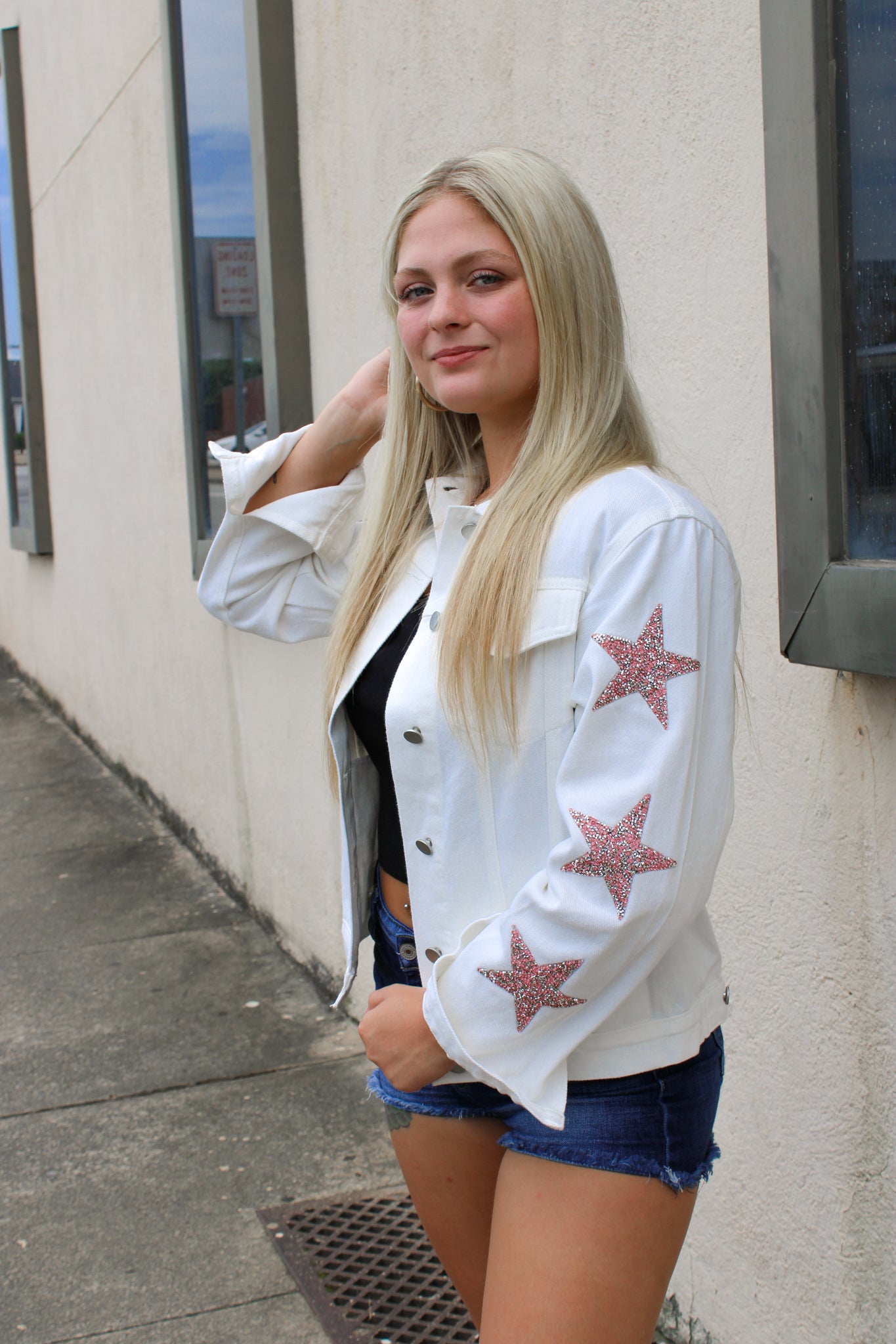 Glitter Star Denim Jacket