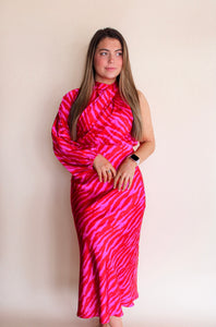 Red & Pink Zebra Dress
