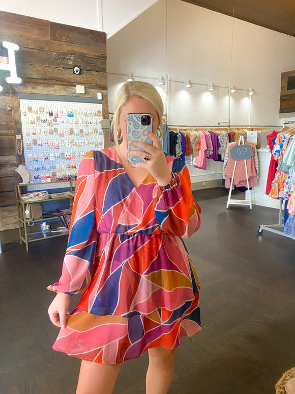 All The Colors Abstract Dress