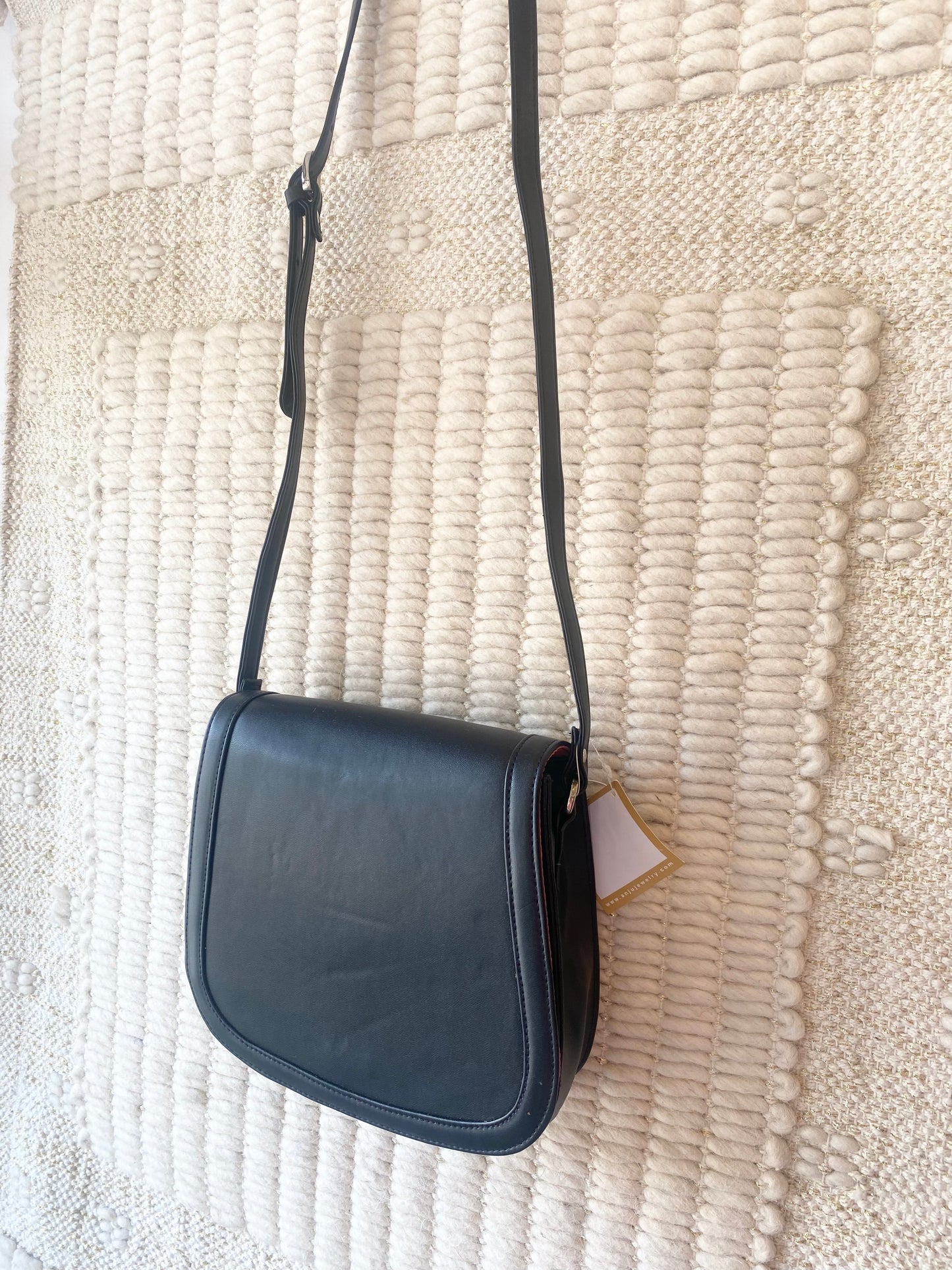 Black Leather Shoulder Bag