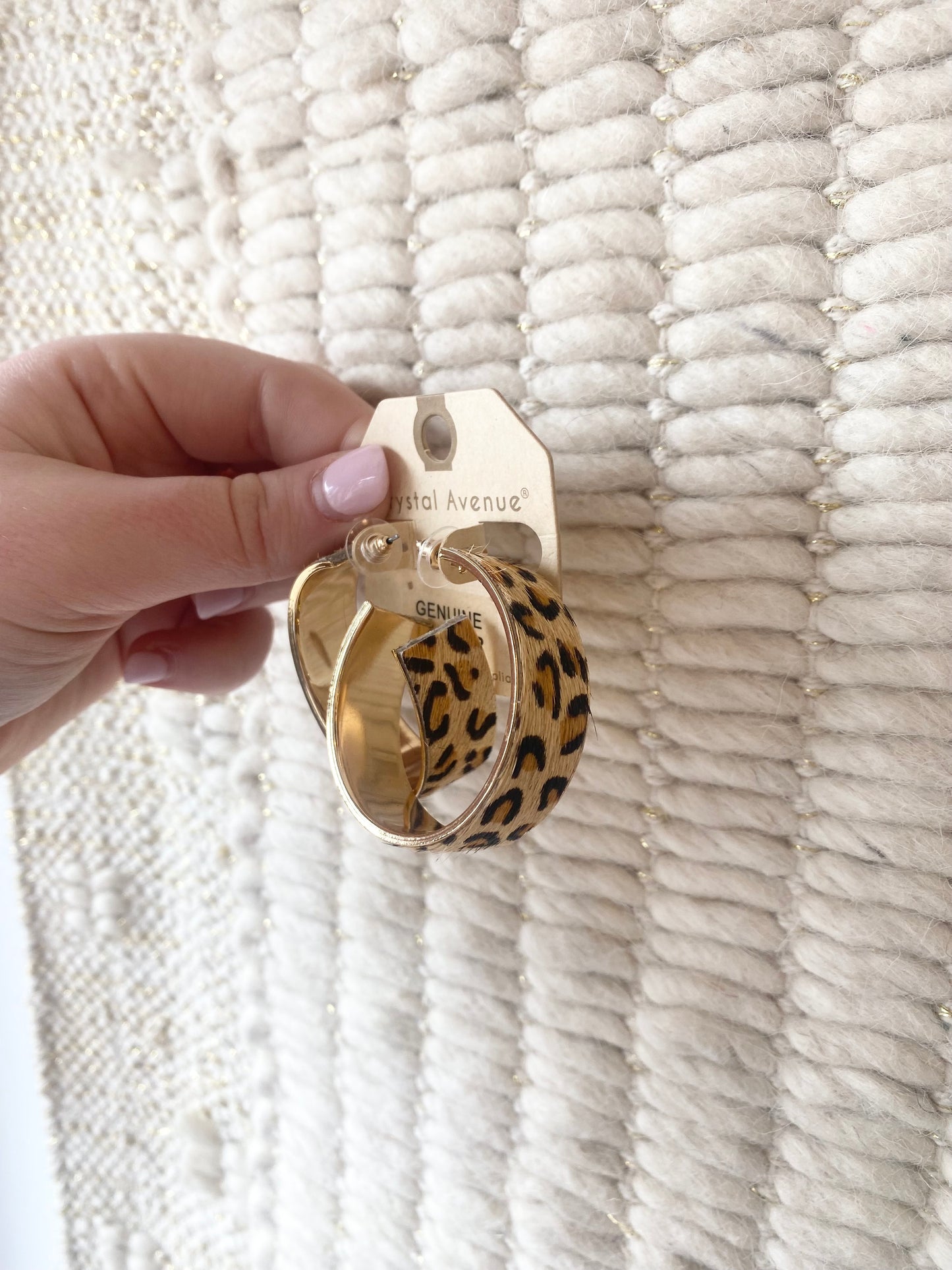 Brown Cheetah Hoop