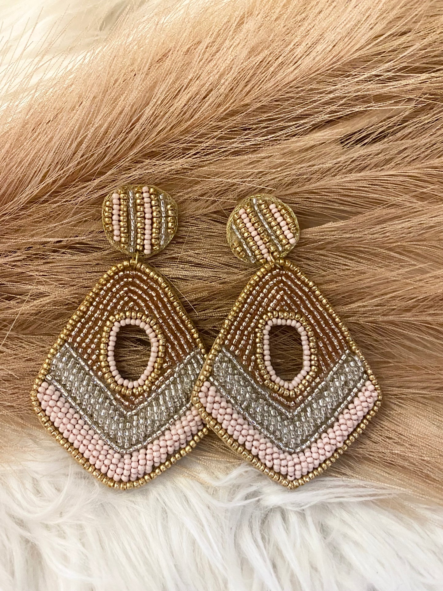 Pink & Gold Beaded