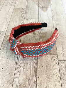 Red & Blue Pattern Headband