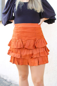 Shiny Rust Skirt