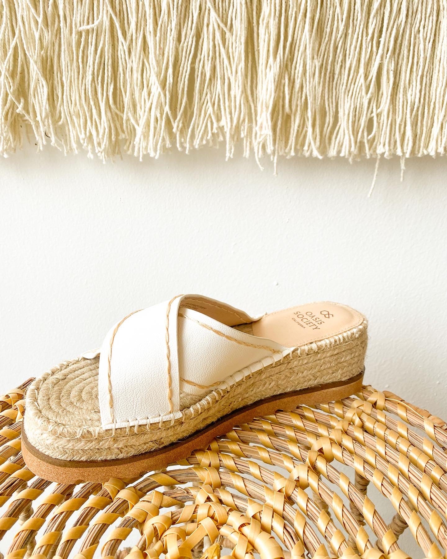 White Double Band Sandal