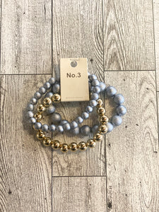 Blue & Gold Bracelet Set