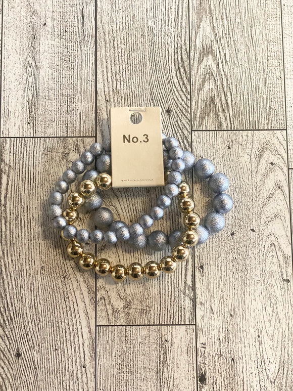 Blue & Gold Bracelet Set