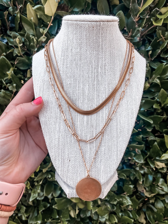 Gold Chain Layered Necklace